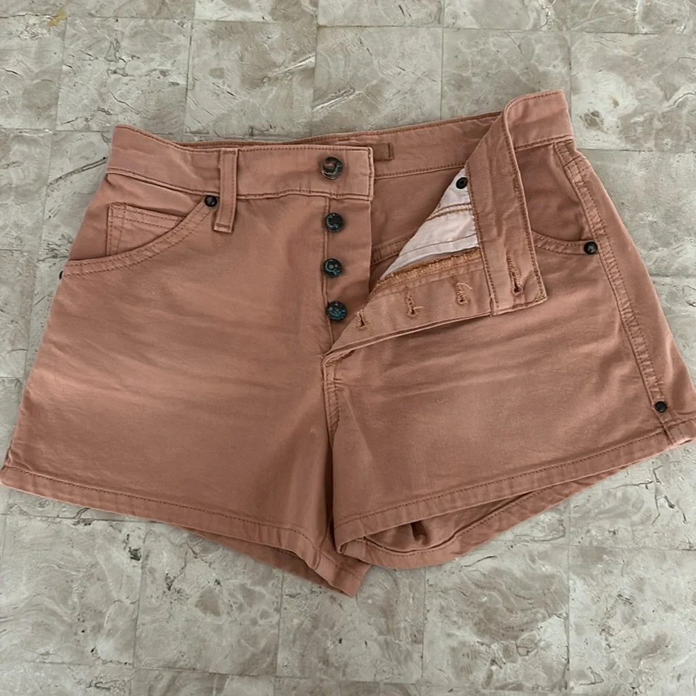 Joe’s The Wasteland High Rise Short Women's Button Fly Denim Tan Shorts Size 24
